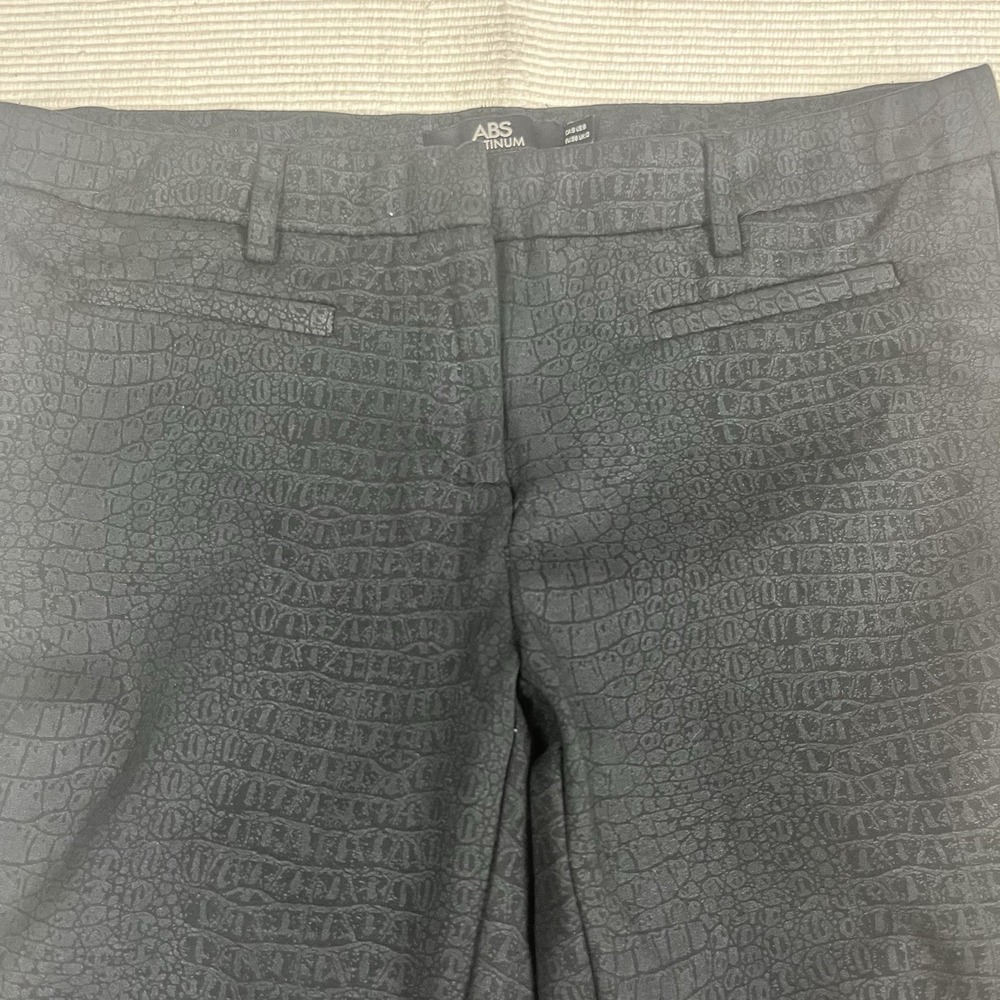 ABS Platinum Women's 8‎ Black Alligator Print Jeggings It-Girl Grunge Edgy Vixen - Picture 2 of 12